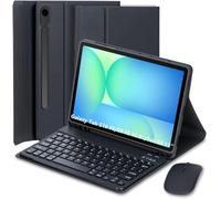 EHLCYS Funda con Teclado para Samsung Galaxy Tab S10 Lite/S10 FE/S9 FE 10,9"/Galaxy Tab S9/S8/S7 11", Español Ñ Teclado Bluetooth Desmontable, Funda Protectora con Soporte para S Pen Y Ratón