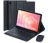 EHLCYS Funda con Teclado para Samsung Galaxy Tab S11 Ultra 14,6 Pulgadas 2025 Modelo (SM-X930/X936B), Español Ñ Teclado Bluetooth Magnético, Funda Protectora Ultrafina Multiángulo Y Ratón,Negro