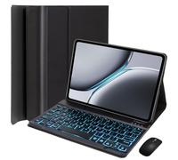 EHLCYS Funda con Teclado para Tableta OnePlus Pad 2 (12,1 Pulgadas) Versión 2024, Teclado Retroiluminado 7 Colores, Teclado Español Ñ Inalámbrico Bluetooth Desmontable Y Funda Delgada De PU con Ratón