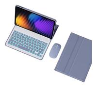 EHLCYS Funda con Teclado para Xiaomi Pad 7 / Pad 7 Pro 11.2 Pulgadas 2024, Teclado Español Ñ Bluetooth Retroiluminado Magnético Desmontable 7 Colores, Funda Cuero PU Ultrafina con Ratón,Púrpura