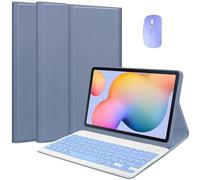 EHLCYS Funda con Teclado para Xiaomi Redmi 10,6 Pulgadas Versión 2022 Tableta, Teclado Bluetooth Inalámbrico Desmontable Magnético, Cubierta Trasera De TPU Ultrafina Y Ligera con Ratón,Púrpura