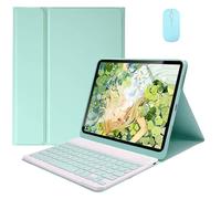 EHLCYS Funda con Teclado para Xiaomi Redmi Pad 10,61 Pulgadas De Versión 2022 Tableta, Teclado Bluetooth Inalámbrico Desmontable Magnético, Funda Ultrafina Multiángulo con Ratón,Mint Green