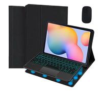 EHLCYS Funda con Teclado Táctil para Microsoft Surface Go 3 (2021)/Surface Go 2 2020/Surface Go 2018 Tableta, Teclado Bluetooth Inalámbrico Desmontable Retroiluminado 7 Colores, Funda De Cuero PU