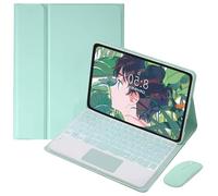 EHLCYS Funda con Teclado Touchpad para Xiaomi Redmi Pad SE 11 Pulgadas 2023, Teclado Bluetooth Inalámbrico Desmontable Retroiluminado De 7 Colores, Contraportada Ultrafina TPU con Ratón,Mint Green
