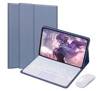 EHLCYS Funda con Teclado Touchpad para Xiaomi Redmi Pad SE 11 Pulgadas 2023, Teclado Bluetooth Inalámbrico Desmontable Retroiluminado De 7 Colores, Contraportada Ultrafina TPU con Ratón,Púrpura