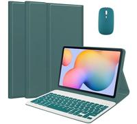 EHLCYS Funda De Teclado para Xiaomi Redmi Pad Pro De 12,1 Pulgadas Lanzada 2024, Teclado Bluetooth Inalámbrico Desmontable Magnético, Funda Ultrafina con Soporte Multiángulo Y Ratón,Verde