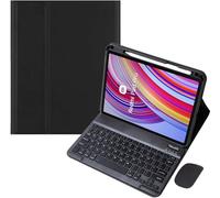 EHLCYS Funda Teclado para Redmi Pad Pro 12.1” / Xiaomi Poco Pad 12.1” 2024, Español Ñ Teclado, con Ratón Magnético Desmontable Bluetooth, Ultrafina Funda con Portalápices,Negro
