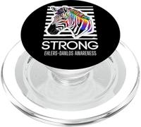 Ehlers-Danlos Awareness EDS Rainbow Zebra Strong PopSockets PopGrip para MagSafe