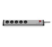 EHMANN 0207x00052301 Regleta de sobretensión y Filtro línea con 5 enchufes, Cable de 1,5 m, garantía de 5 años