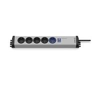 EHMANN 0214x00058341 IT Master/Slave Pro - Regleta de 5 enchufes (1 Maestro, 4 esclavos), Cable de 1,5 m