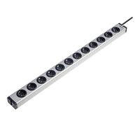 Ehmann 0600x00122031 Regleta Universal (Aluminio, 12 enchufes, Cable de 1,5 m)