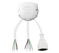 EHMANN Caja de conexión para cocina/Caja divisora, empotrada, con cables de conexión de 5m para placa de cocción, 5m para horno y 2m para caja de conexión de cocina, Made in Germany, 8066x0305