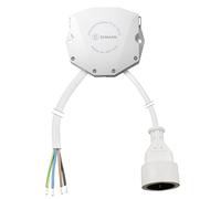 EHMANN Caja de conexión para cocina con cables de conexión preconfeccionados de 2m para la placa de cocción y 2m para el horno, empotrada, bornes de palanca para conectar otros aparatos, 8166x0202