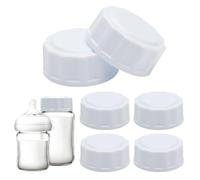 EHOENTROPY 6 tapones de biberón para biberones, color blanco, tapas de botella de viaje para tapas de botellas Avent de repuesto para biberones compatibles con botellas de boca ancha