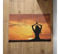 EHOMERY Alfombra Puerta Felpudo Divertido Entrada Casa Yoga Alfombra de Baño Extra Grande Felpudo Entrada Piso 50x80cm, Felpudo de Felpa de Algodón Antideslizante