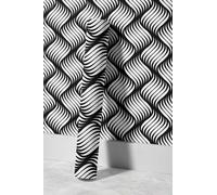 EHOMERY Papel Autoadhesivo 3D Pared Decorativo Pvc Simple And Stylish Arte Geométrico Sencillo Elegante Pintado Universo Friso Laminado Revestimiento 45x300cm