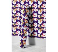EHOMERY Papel Autoadhesivo de Pared Friso Laminado Pvc Revestimiento Cute Christmas Cartoons Muñeco Nieve Dibujos Animados Navideños Adorables Rollo Pintado Animales 45x500cm