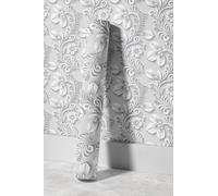 EHOMERY Papel Autoadhesivo Termico Pintado Art Deco Noble Art Patrón Retro 3D Arte Noble Pared Autocolante Floral Vintage Que Sea 45x300cm