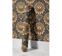 EHOMERY Papel de Pared Dormitorio Friso Laminado Pvc Revestimiento Grace Patrón Retro Europeo Gracia Pintado Tnt Autoadhesivo Liso 45x200cm