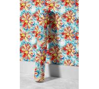 EHOMERY Papel de Pared Friki Kit Para Colocar Pintado Retro Romance Flor Retro Adhesivo Removible Autoadhesivo Nevera 45x200cm