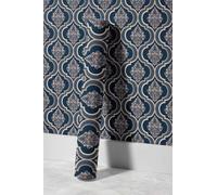 EHOMERY Papel Pared Pvc Autoadhesivo Flores Grandes Elegant Retro Patrón Pergamino Elegante Estilo Retro Pintado Universo Pegamento Para Tnt 45x200cm