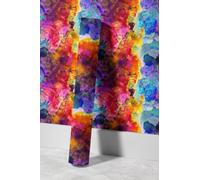 EHOMERY Papel Pintado Japones Autoadhesivo Impermeable Retro Romance Flor Retro de Pared Pvc Flores Lila 45x200cm