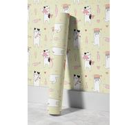 EHOMERY Papel Pintado Panoramico xxl Autoadhesivo Pared Juvenil Cute Cartoon Gato Lindo Dibujo Animado Kit Para Poner Habitación de Matrimonio 45x300cm
