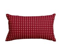 EHOMERY Rectangular Funda Almohada Algodon de Cojín Impermeable Textura Enrejada Seda, Larga Fundas Microfibra Vibrante Sedoso Y Lujoso, 30x50cm
