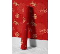 EHOMERY Revestimiento Pvc Para Baño Papel de Pared Autoadhesivo Niñas Chinese Style Auspicious Auspicioso Al Estilo Chino Pintado Que Sea 45x500cm