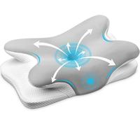 Ehomfory Almohada Cervicales y Cuello，Almohada Cervical Viscoelástica, 2 en 1 Almohada Ergonómica para Dormir de Lado, Boca Arriba y Boca Abajo