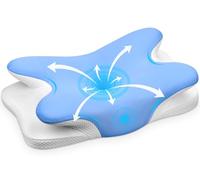 Ehomfory Almohada Cervicales y Cuello，Almohada Viscoelástica, 2 en 1 Almohada Cervical Ergonómica para Dormir de Lado, Boca Arriba y Boca Abajo