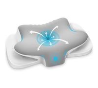 Ehomfory Almohada Cervicales y Cuello, Transpirable Almohada Cervical de Espuma Viscoelástica, 2 en 1 Almohada Ergonómica para Dormir de Lado, Boca Arriba y Boca Abajo