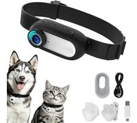 ehomful Collar de cámara HD 1080P para gatos con grabación de video, mini cámara deportiva inalámbrica, cámaras de acción pequeñas, cámara corporal para suministros de mascotas/cosas, regalo de