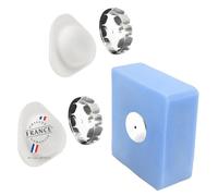 [EHOP] Pack de 2 jaboneras magnéticas fijas con Adhesivo | Blanco | Diseño y fijación Potente sin perforación ni Ventosa | Jabón sólido | Diseño francés