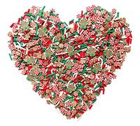 EHOPE Chispas de resina de Navidad, chispas de resina falsas, chispas de arcilla polimérica, rodajas de arcilla polimérica, para arte de uñas, manualidades, pastel, teléfono (casa de Navidad + muñeco