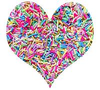 EHOPE Chispas falsas de resina de 50 g, chispas de caramelo falsas, chispas de arcilla, rodajas de arcilla polimérica, rodajas de arcilla polimérica para arte de uñas, manualidades, pasteles, funda de