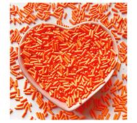 EHOPE Gránulos falsos de resina de 50 g, chispas de arcilla de polímero para arte de uñas, manualidades, pasteles, funda de teléfono (5-naranja)