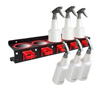 EHOTER 1 juego de soporte para botellas de spray con 5 agujeros y 5 ganchos de plástico para colgar en la pared, soporte para latas de limpieza automática, herramientas de detalles, organizador de