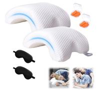 EHOTER Almohada arqueada para brazos para parejas, almohadas de brazo antientumecimiento, almohada de rebote lento, almohada de cuchara con túnel de brazo de espuma viscoelástica en forma de U para