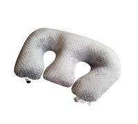 EHOTER Almohada de lactancia multifuncional doble almohada de maternidad almohada de lactancia para mujeres embarazadas, lavable a máquina, tela de algodón doble almohada de apoyo (gris)