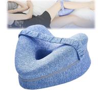 EHOTER Almohada de rodilla para dormir de lado 2024, almohada de apoyo de espuma viscoelástica para dormir de lado con funda de bambú extraíble (azul)