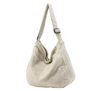 EHOTER Bolso bandolera de lona casual para mujeres y hombres, bolso grande de mensajero, para viajes y trabajo, White, 1