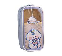 EHOTER Bonito estuche estético para niñas, estuche de gran capacidad, duradero, con patrón de dibujos animados, impermeable, para la escuela, para niñas, niños y adolescentes, Purple, Sencillo
