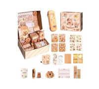 EHOTER Capybara - Juego de papelería de Capybara Things, estuche estético grande con lápices, reglas, gomas de borrar, bolígrafos, sacapuntas, bonito juego de regalo para niños, 1 set, Sencillo