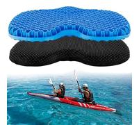 EHOTER Cojín de gel antideslizante para asiento de kayak, grueso, impermeable, cojín de asiento de huevo con funda antideslizante para sentarse en kayak, canoa inflable y barco, accesorios para kayak