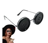 EHOTER Coraline - Gafas de ojo con botón para cosplay de la película Coraline 2024, gafas extraíbles para Halloween, cosplay, lentes de sol divertidos para niños y adultos (B)