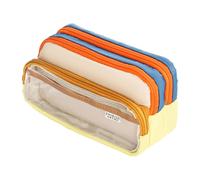 EHOTER Estuche de gran capacidad para lápices, estuche estético especial para escritorio, organizador de artículos de papelería, estuche portátil con 3 compartimentos para suministros escolares y de