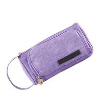 EHOTER Estuche de lona de gran capacidad para lápices con asa, almacenamiento de papelería, bolsa de cosméticos, escuela secundaria, universidad, oficina, organizador para estudiantes, niñas,