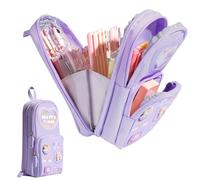 EHOTER Estuche estético de gran capacidad con compartimentos, bonito estuche especial para mujeres, niños, niñas y adultos, b, Sencillo