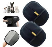 EHOTER Guantes de aseo de doble cara para mascotas, guantes removedores de pelo de mascotas para perros y gatos, guantes reutilizables para quitar el pelo de mascotas para lavar y desenredar el pelo